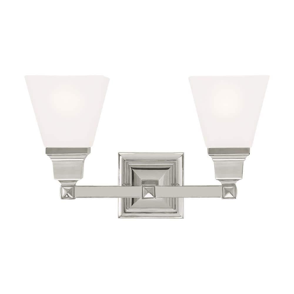 Livex Lighting Mission 2 - Light Vanity in  Polished Nickel
