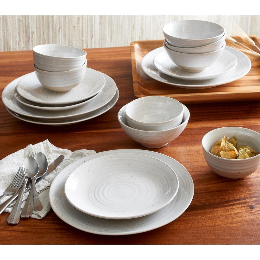 Sango Siterra 16-Piece Rustic White Stoneware Dinnerware Set - Service For 4, Plate & Bowl Set & Reviews | AllModern