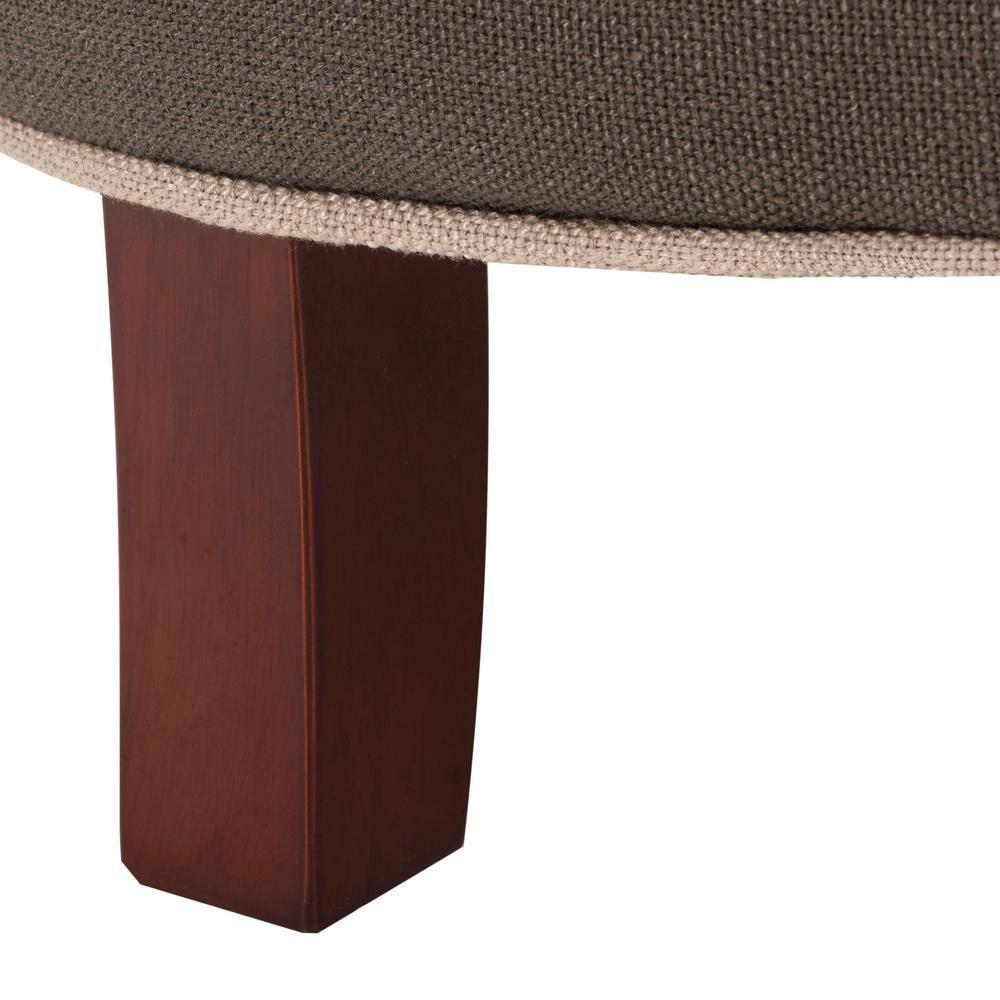 Amelia Tufted Storage Ottoman - Charcoal/True Taupe - Safavieh
