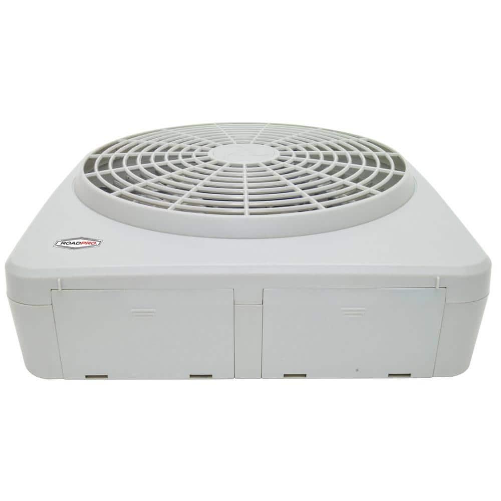 RoadPro Dual Power 12 Volt Plug In Car and RV 10 Inch 2 Speed Portable Fan