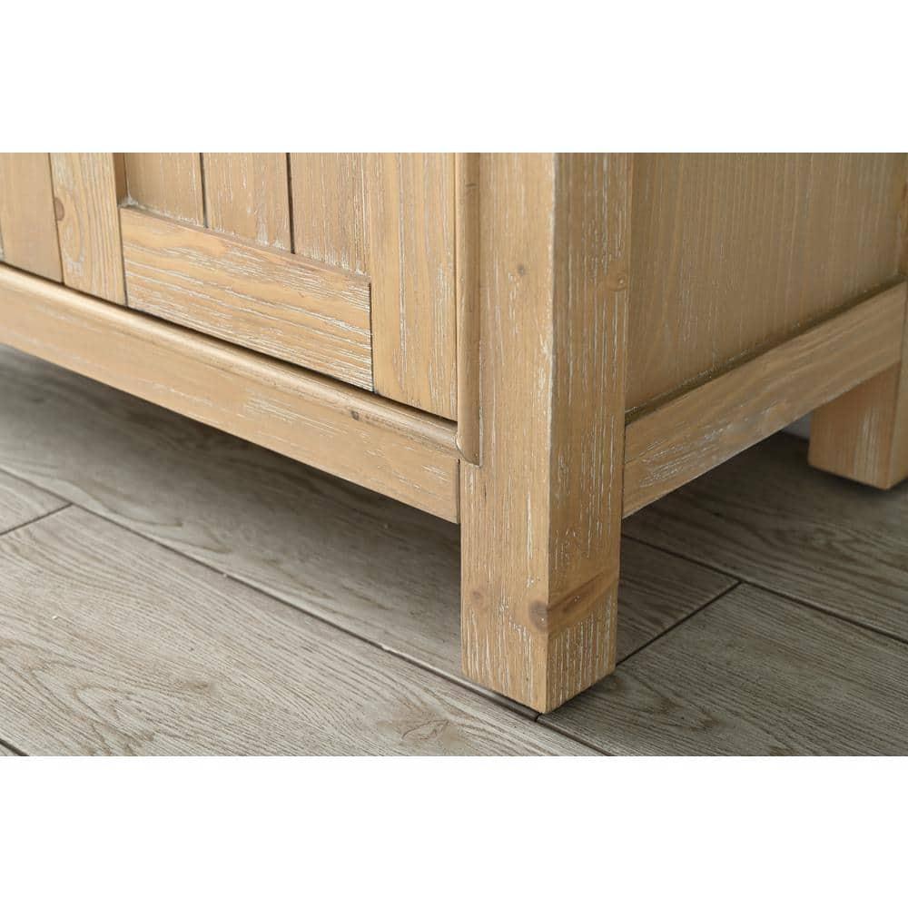 Design Element Marian 24" Single Sink Bath Vanity in Oak with Porcelain Top
