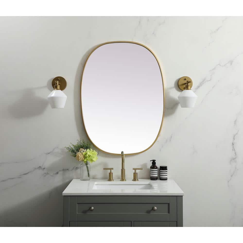 Sabine Metal Curved Oval Wall Mirror
