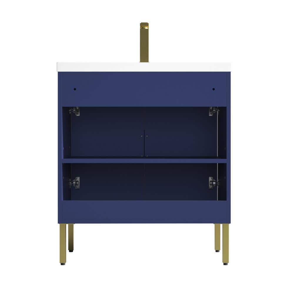 Tennant Brand 30"   Modern Style Navy Blue Eileen Bathroom Sink Vanity