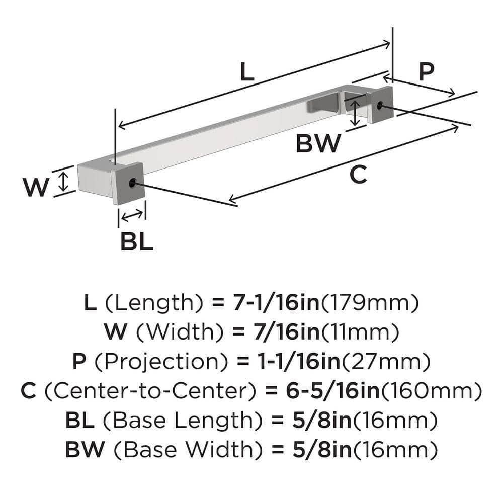 Bridgeport 6 5/16" Center Handle Pull Multipack