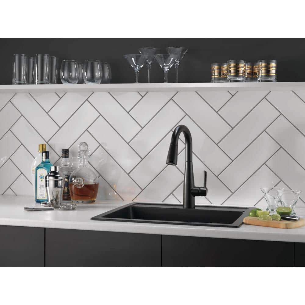 Essa Pull Down Sprayer Bar Faucet, Single Handle Prep Sink Faucet