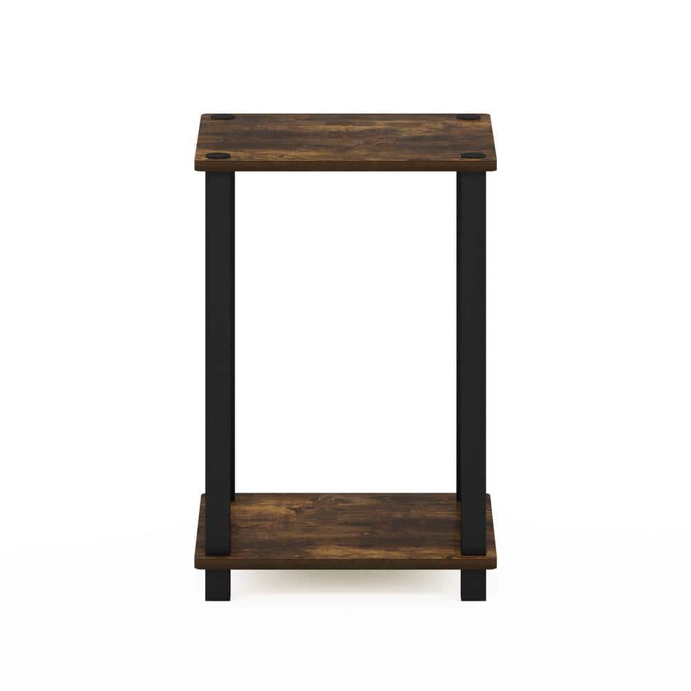 Furinno Simplistic End Table, Small, Amber Pine/Black
