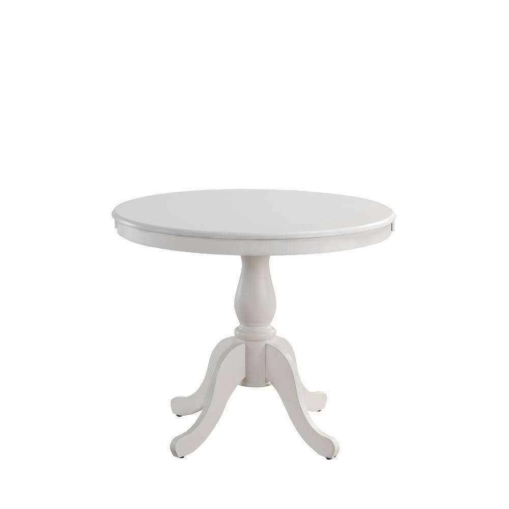Carolina Classics Fairview 36" Round Pedestal Dining Table in White