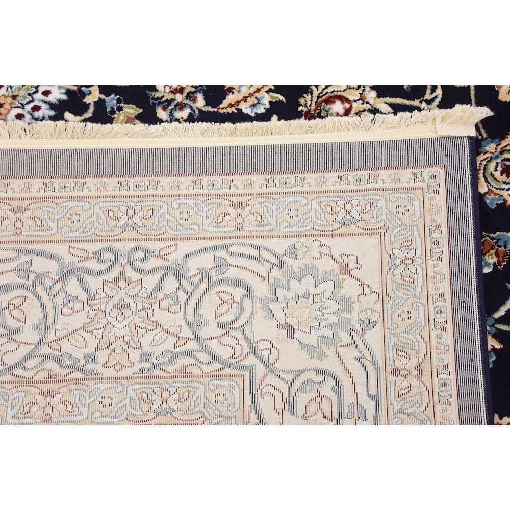 Unique Loom Narenj Collection Area Rug - Leeds (8'  x 10' Rectangle Navy Blue/Beige)