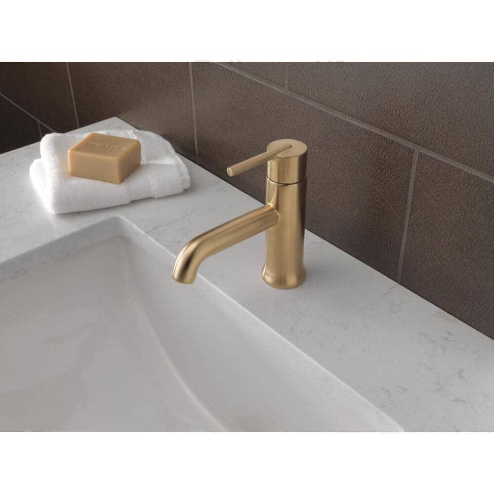Trinsic Single Hole Bathroom Faucet with Drain Assembly, Single Handle Bathroom Sink Faucet