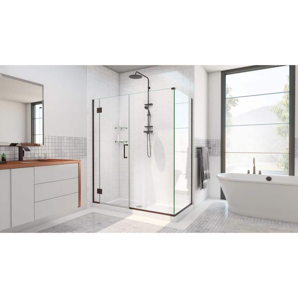 Unidoor-X 60'' W x 30.375'' D x 72'' H Frameless Rectangle Shower Enclosure