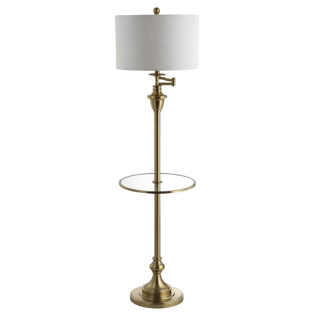Rephen 60'' Black LED Swing Arm Floor Lamp with USB