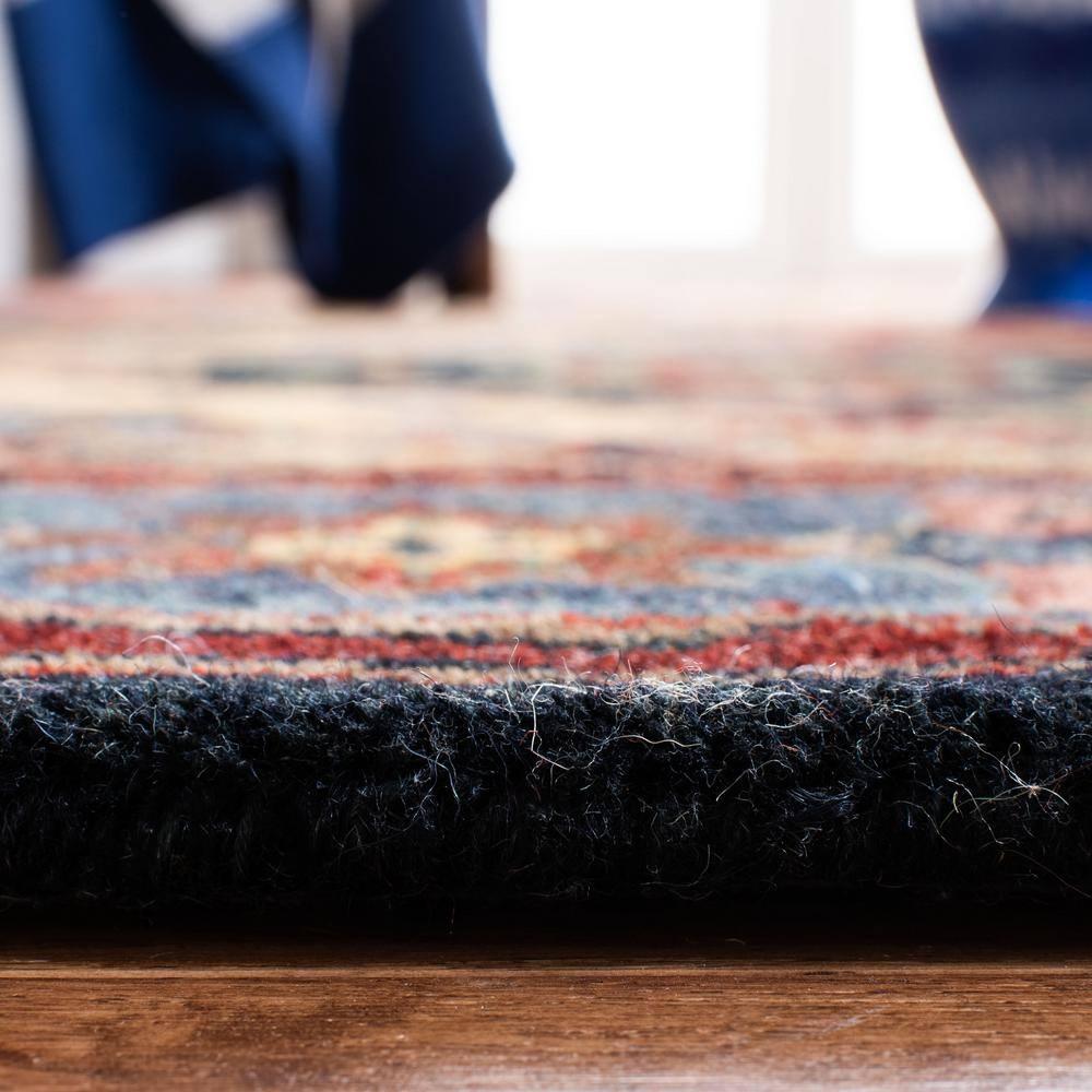 Heritage HG926 Hand Tufted Area Rug - Red/Multi - 6' Round - Safavieh.