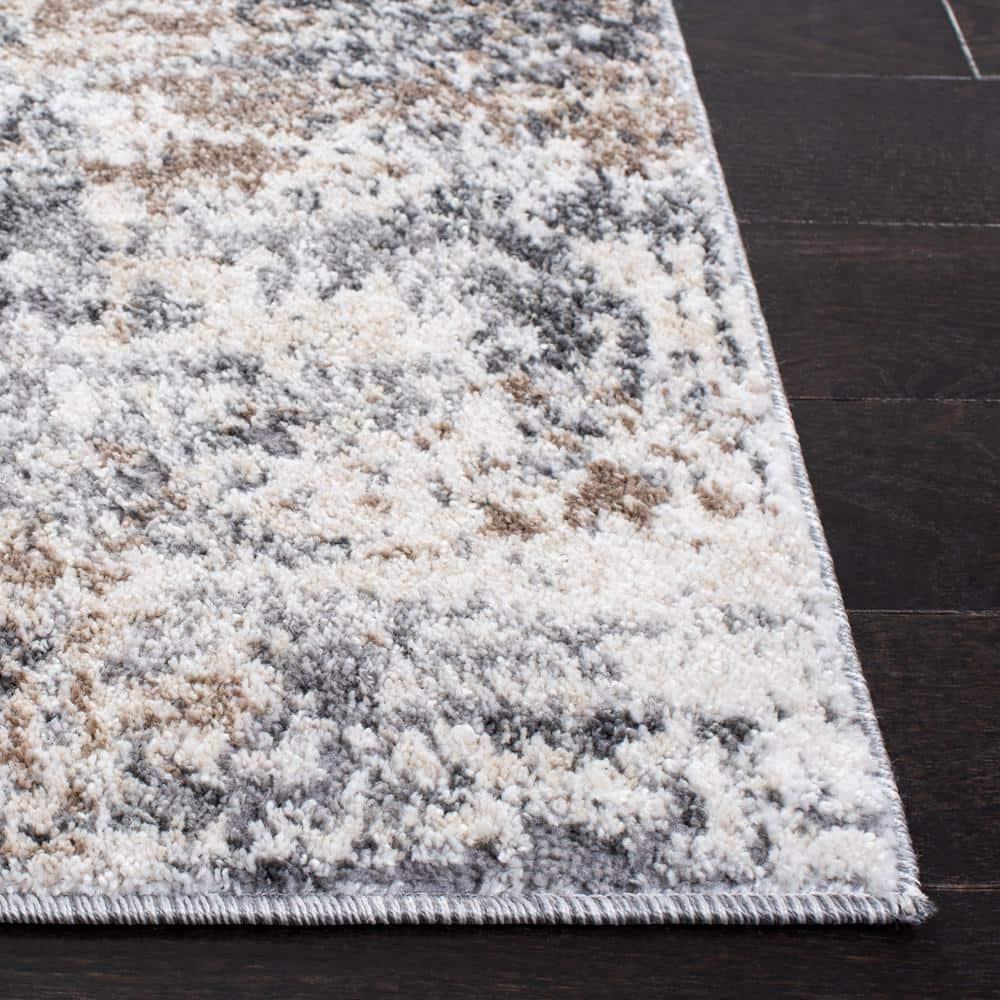 Aston ASN705 Power Loomed Indoor Runner Rug - Ivory/Grey - 2'x8' - Safavieh