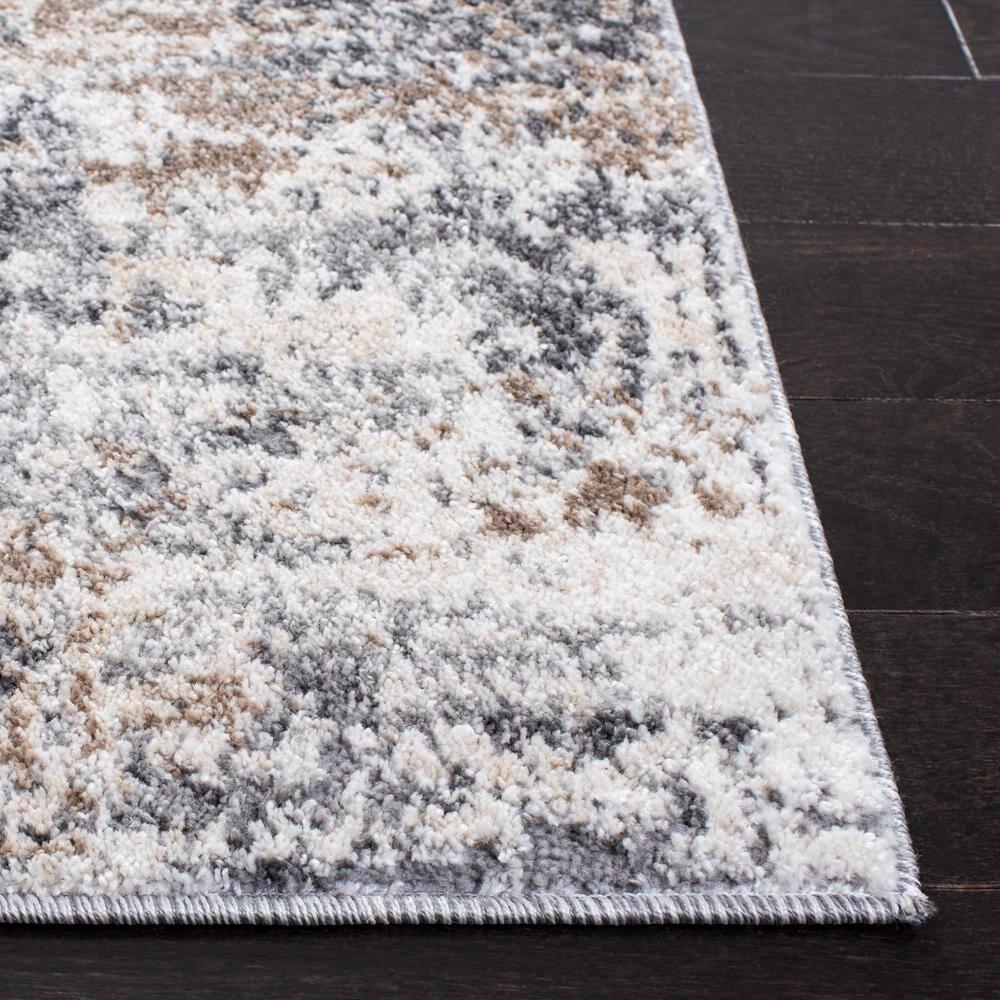 Aston ASN705 Power Loomed Indoor Area Rug - Ivory/Grey - 6'7"x6'7" - Safavieh