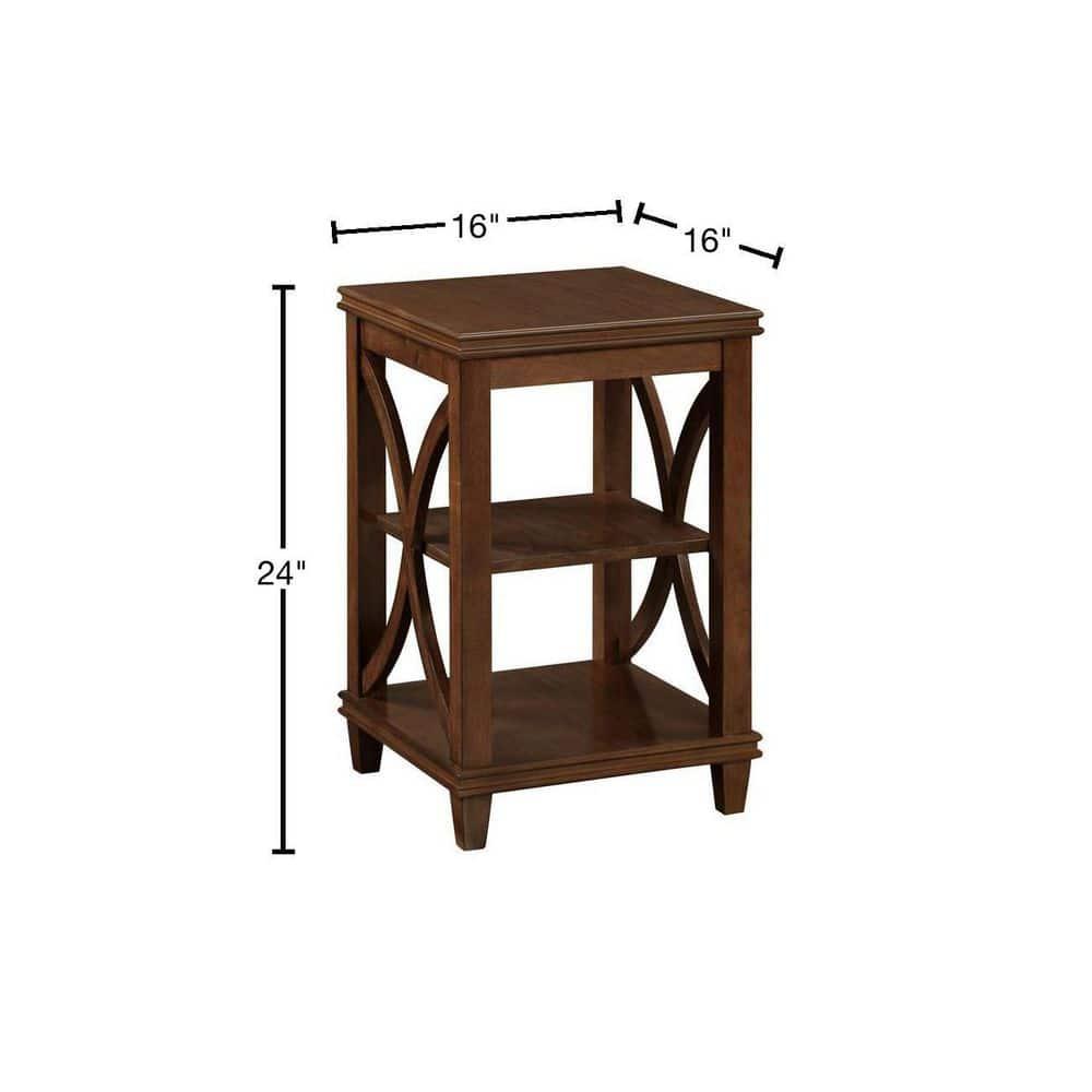 Convenience Concepts Florence End Table in Espresso Wood Finish