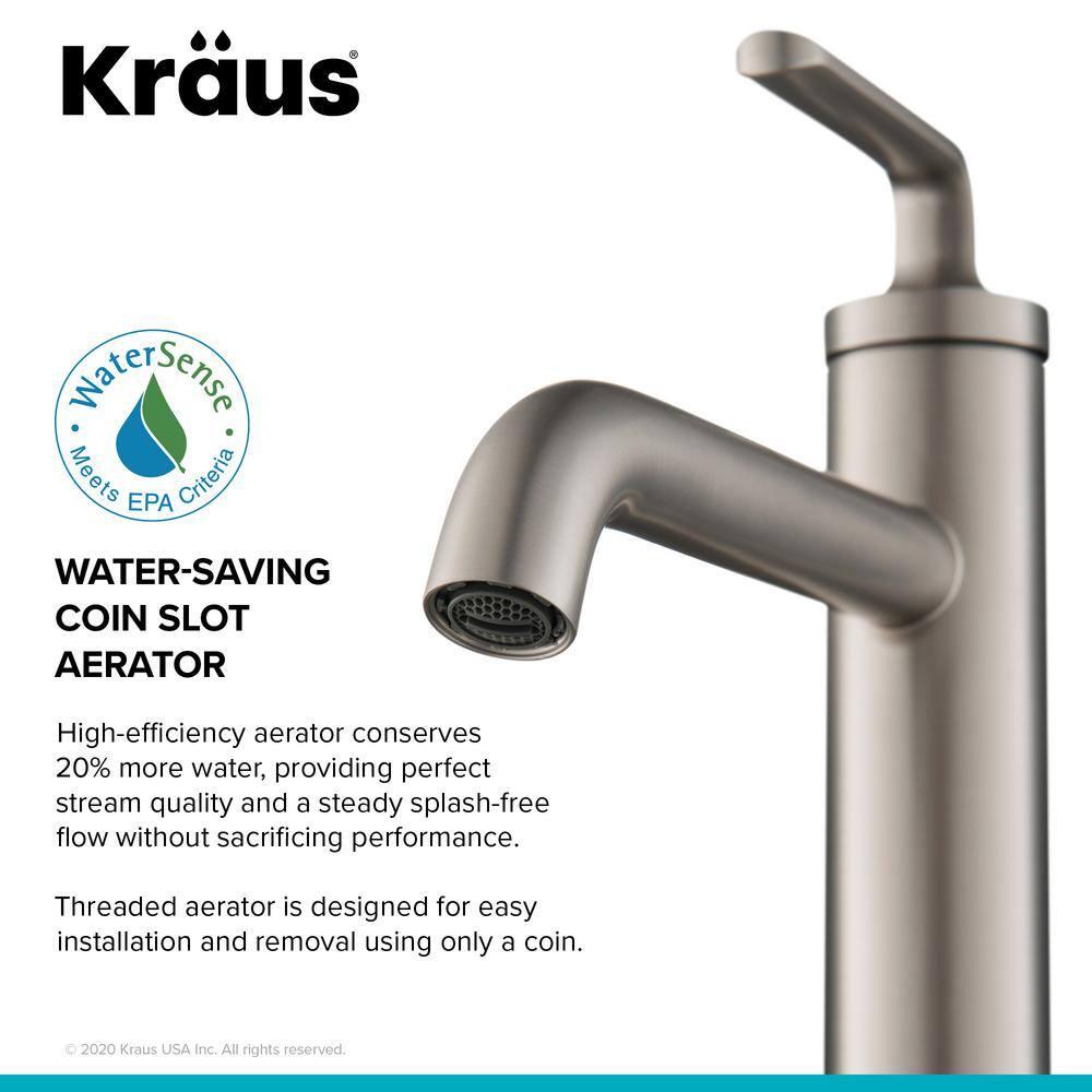 Ramus Single Handle Vessel Sink Bathroom Faucet with Drain Assembly