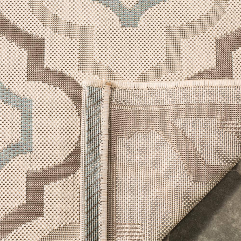 SAFAVIEH Courtyard Bayon Geometric Indoor/Outdoor Area Rug, Beige/Dark Beige, 5'3" x 7'7"