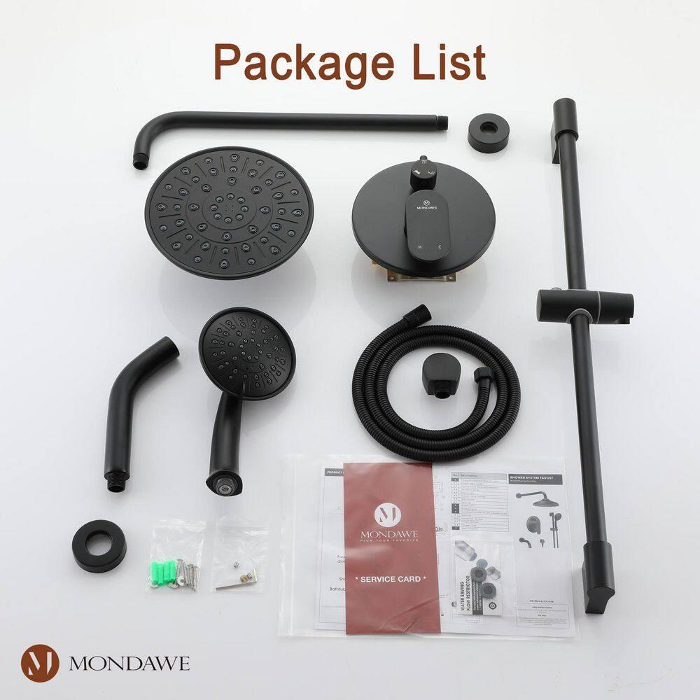 Calliope Wall Mounted 3 Function Retro Shower System with 3 Setting Handheld