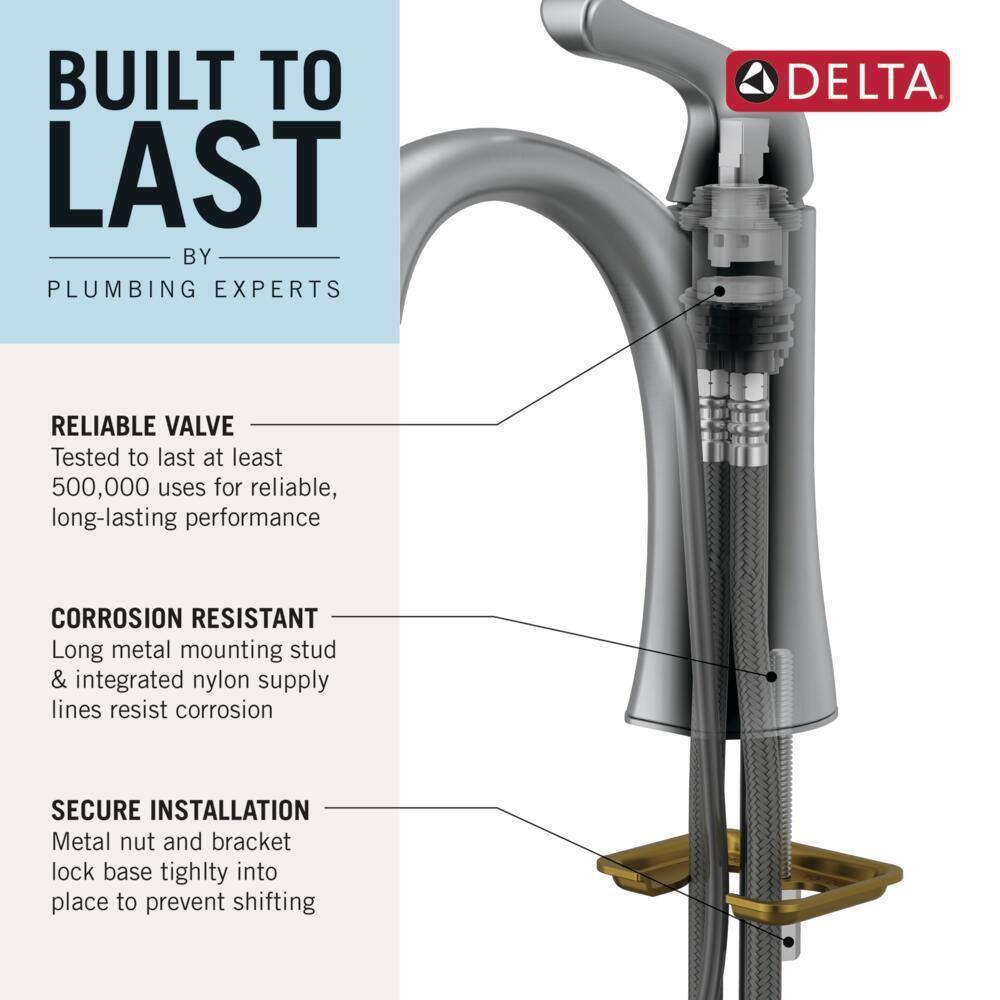 Chrome Modern Single-Hole Bathroom Sink Faucet