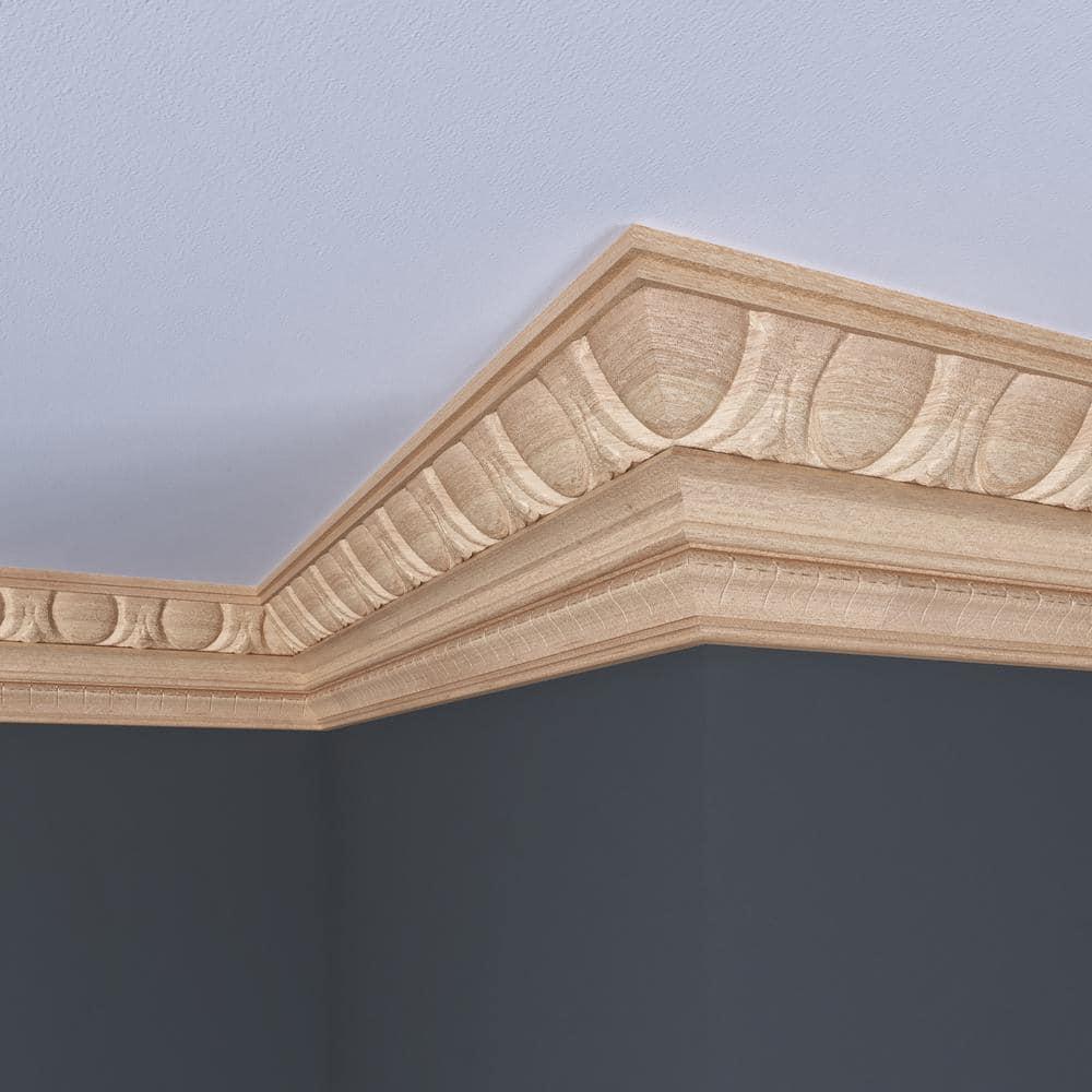 Ornamental Mouldings 96'' H x 4'' W x 0.5'' D Wood Crown