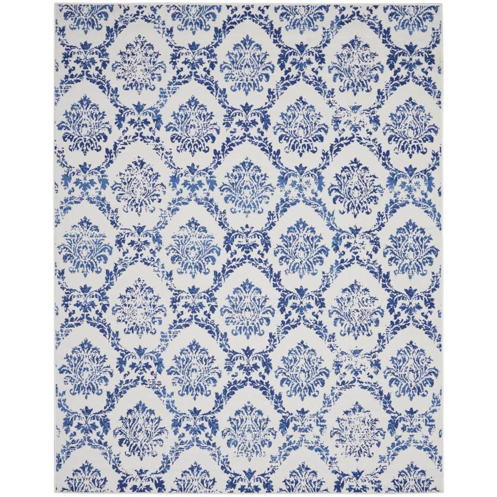 Nourison Whimsicle WHS01 Indoor only Area Rug - Ivory Navy 8' x 10'