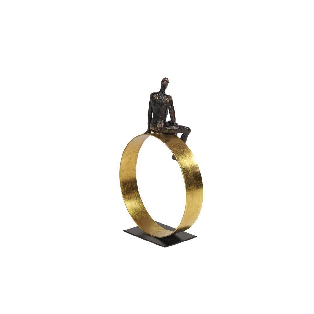 9" x 15" Black Polystone People Sculpture, by DecMode