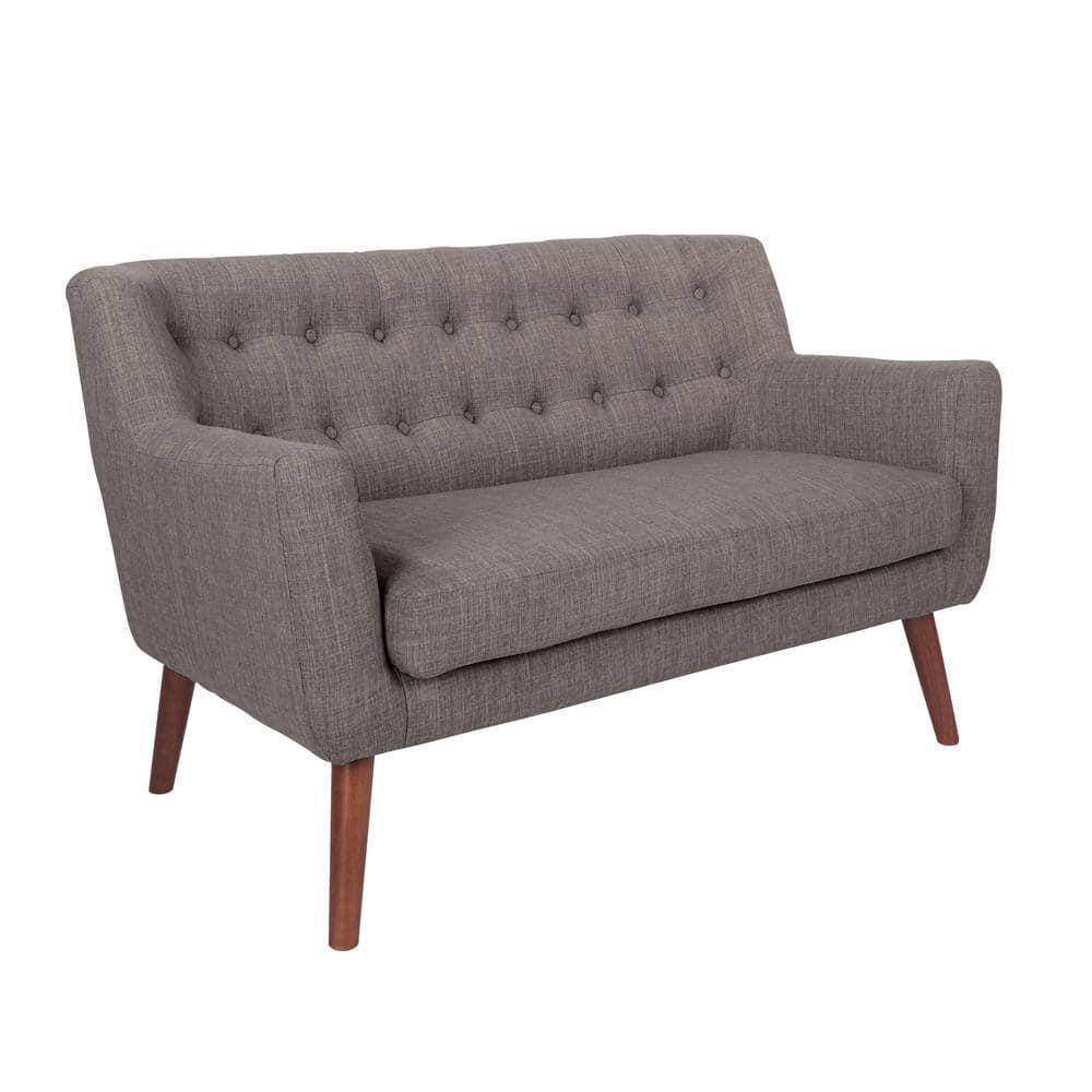 Mill Lane Loveseat with Coffee Legs Gray - OSP Home Furnishings