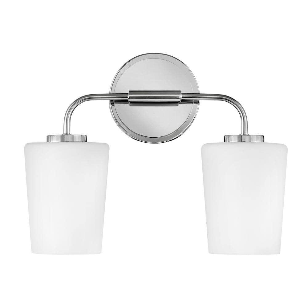 Fitz 2 Light Frosted Dimmable Vanity Light