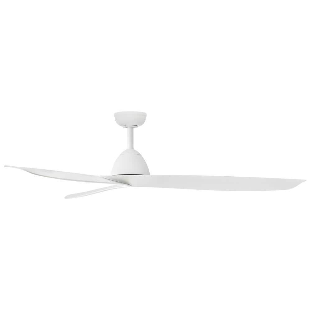 Liv 60" Matte White Composite Smart Ceiling Fan with Remote