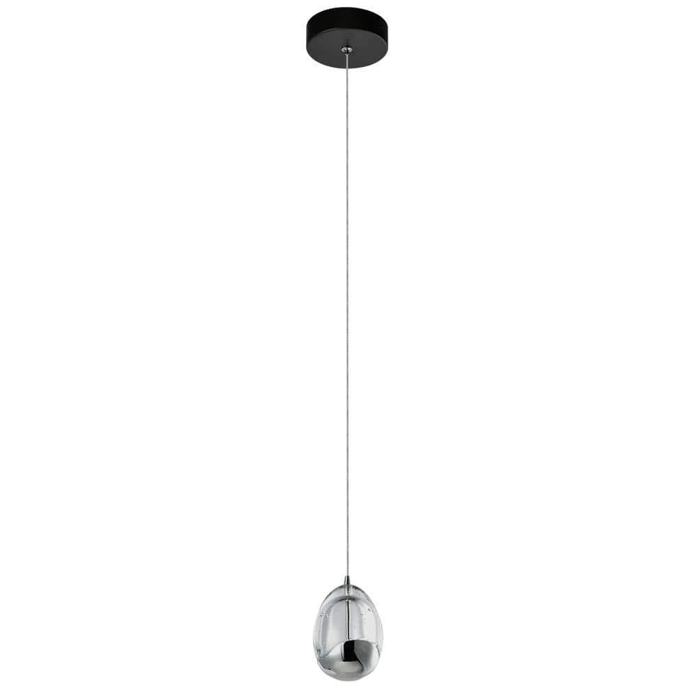 Venezia 3.5-in Integrated LED Height Adjustable ETL Certified Pendant Light with Glass Shade