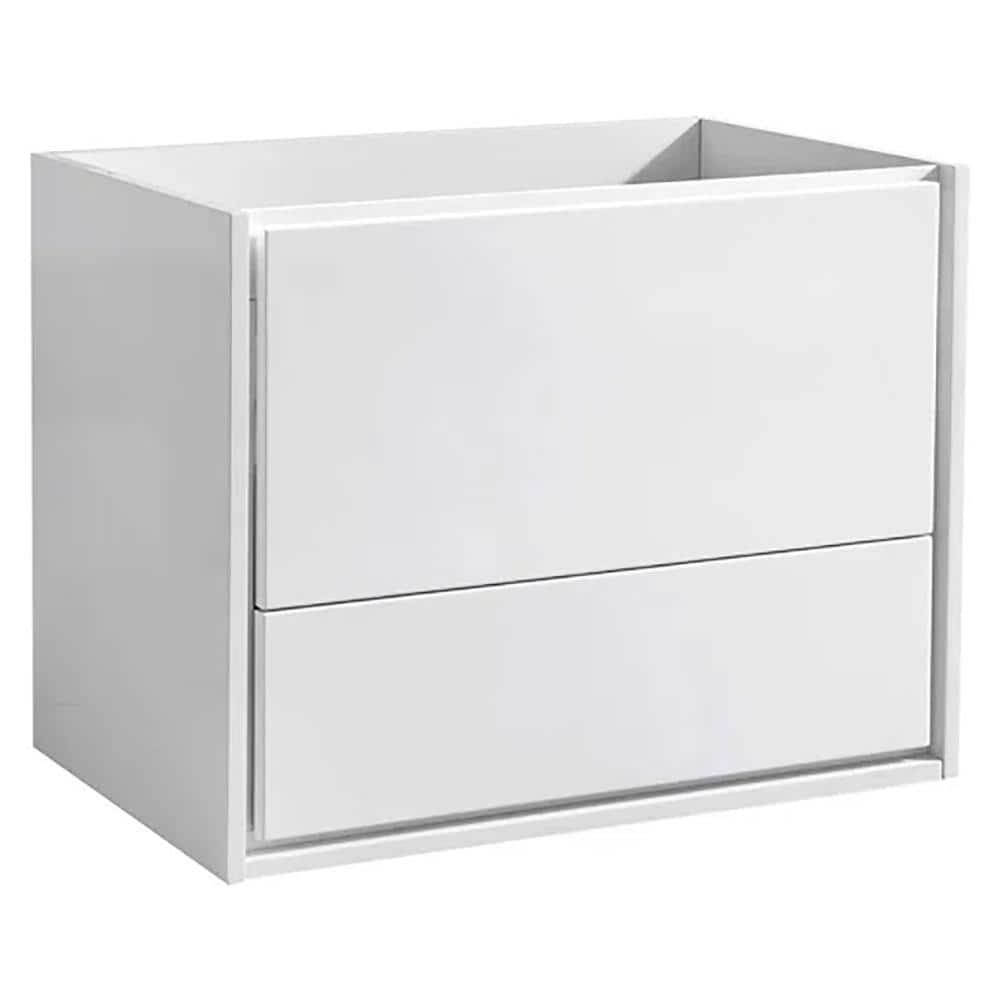 Fresca Fcb9230 Catania 30" Glossy White Wall Hung Modern Bathroom Cabinet