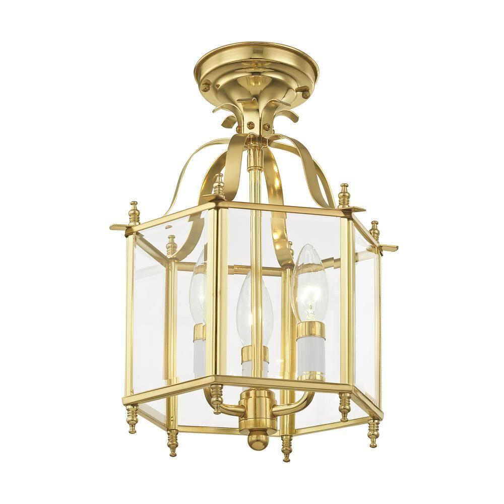 Livex Lighting Livingston 3 - Light Chandelier in  Polished Brass