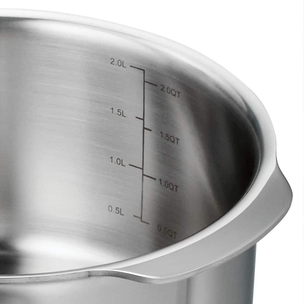 Tramontina Tramontina Utsava Tri-Ply Clad Stainless Steel Tope with Lid, Patila Pot for Indian Cooking