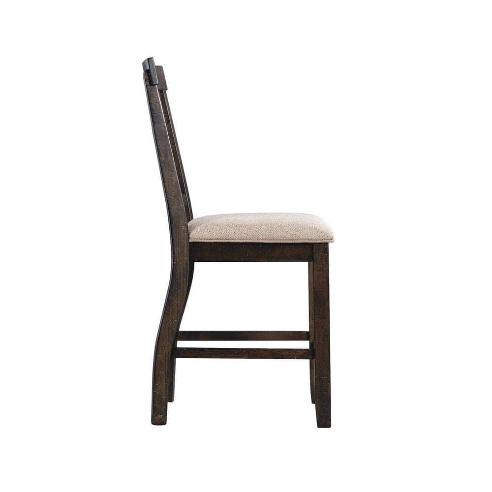 Stanford Slat Counter Height Barstool Brown - Picket House Furnishings