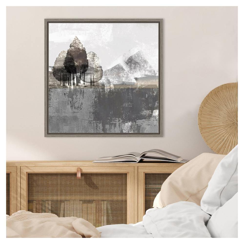 Amanti Art 22"x22" Textured Landscape by Northern Lights Framed Canvas Wall Art Print