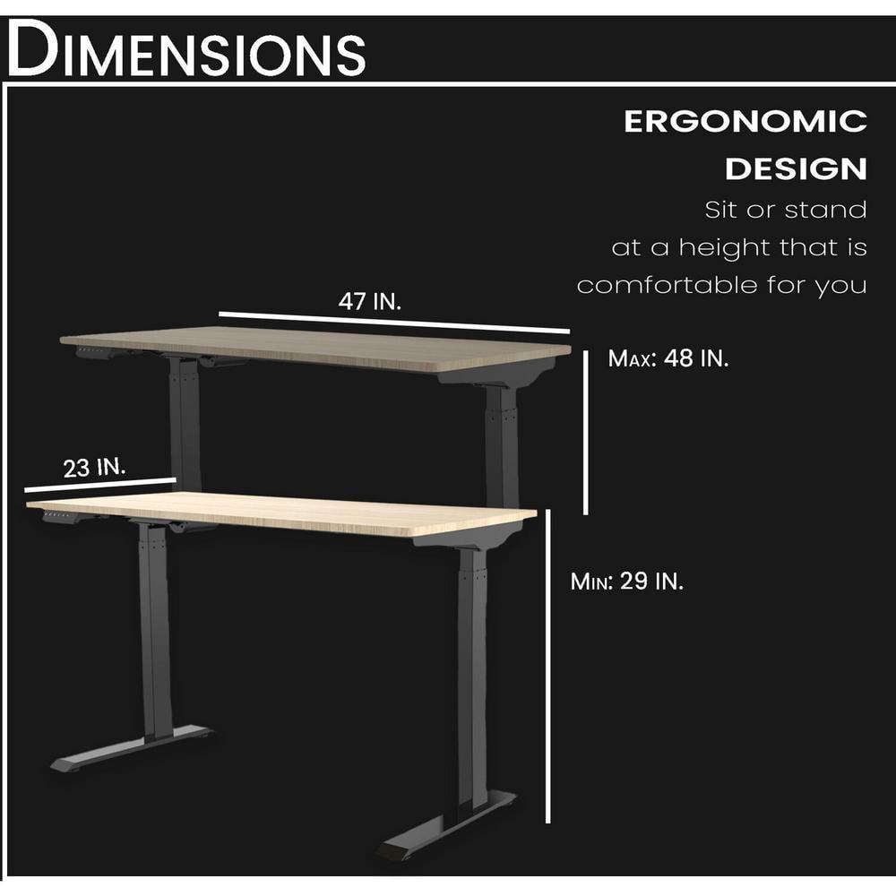 Hanover 47-In. Electric Sit or Stand Desk with Adjustable Heights, Natural