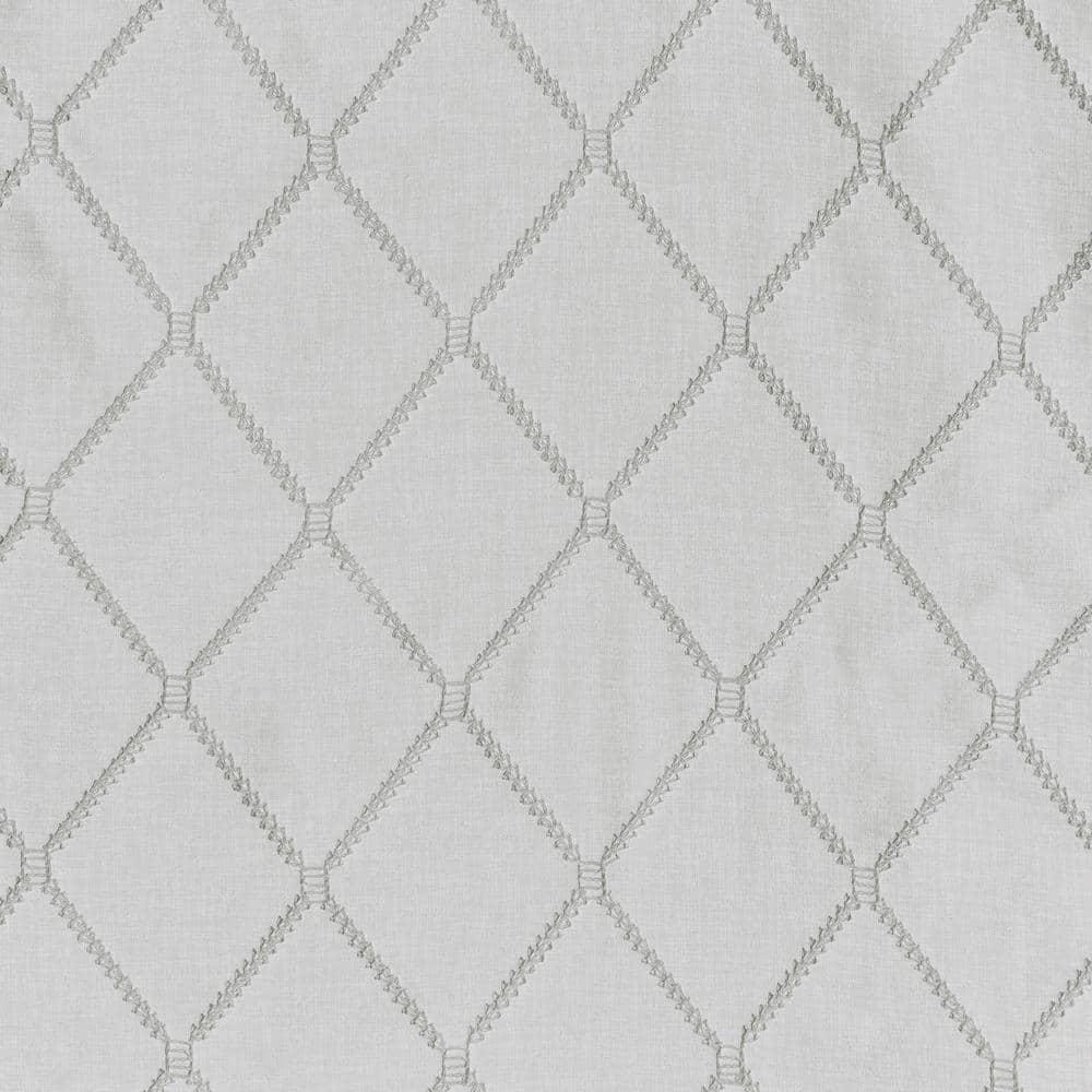 Madison Park Irina Diamond Sheer Embroidered Waterfall Valance