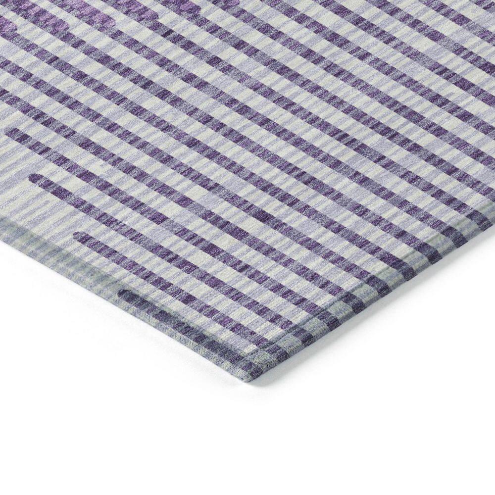Addison Rugs Chantille Indoor/Outdoor Transitional Geometric, Abstract Purple Washable Rectangle Rug, 1'8" x 2'6"