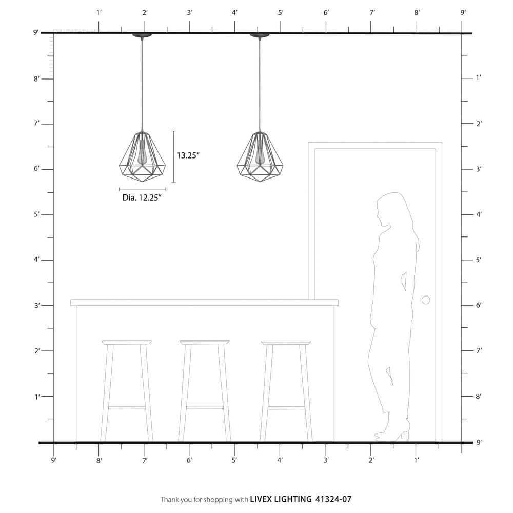 Livex Lighting Knox 1 - Light Pendant in  Bronze