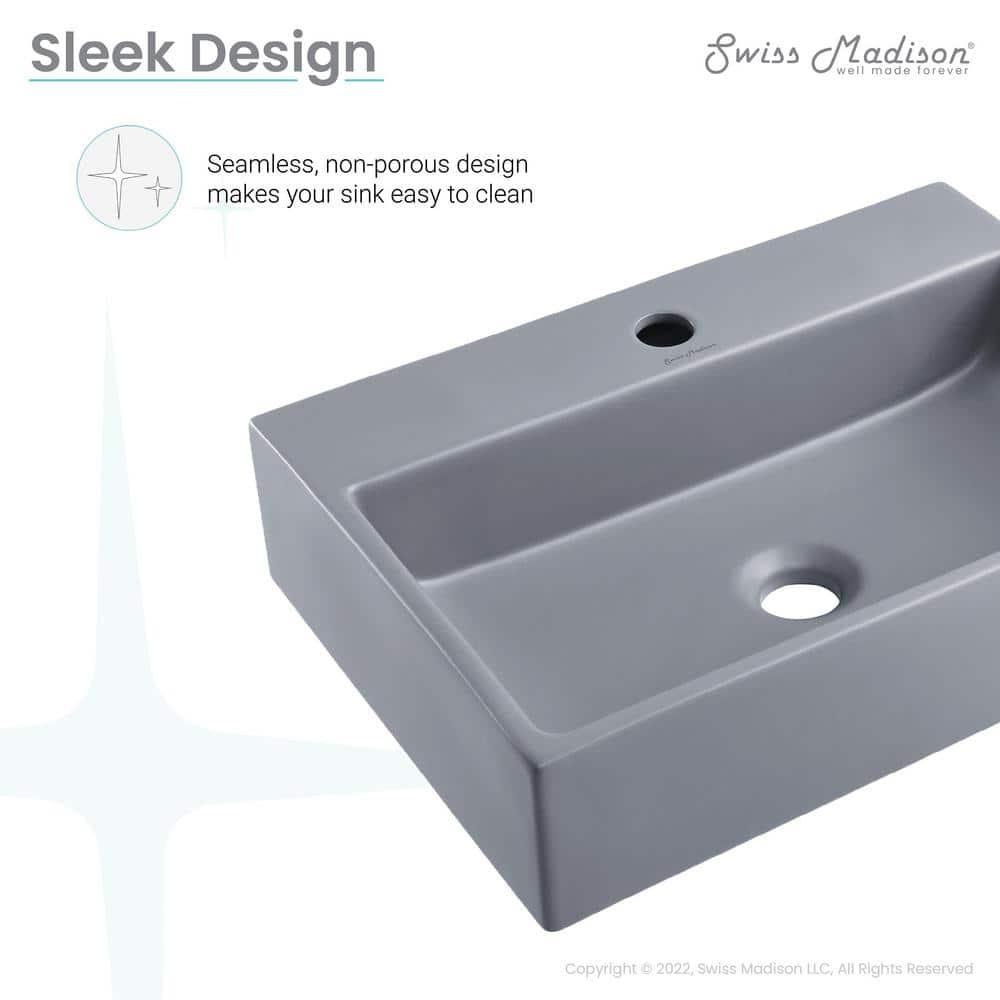 Claire 20 Rectangle Ceramic Vessel Sink