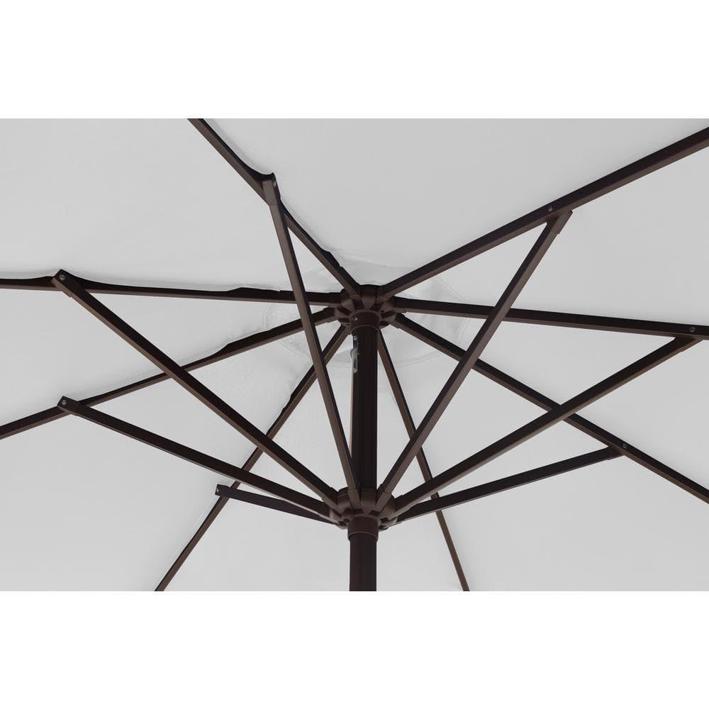 Westin Outdoor 9 Ft Patio Umbrella with Black Round Base Included for Outdoor Patio UV Weather Resistant, White