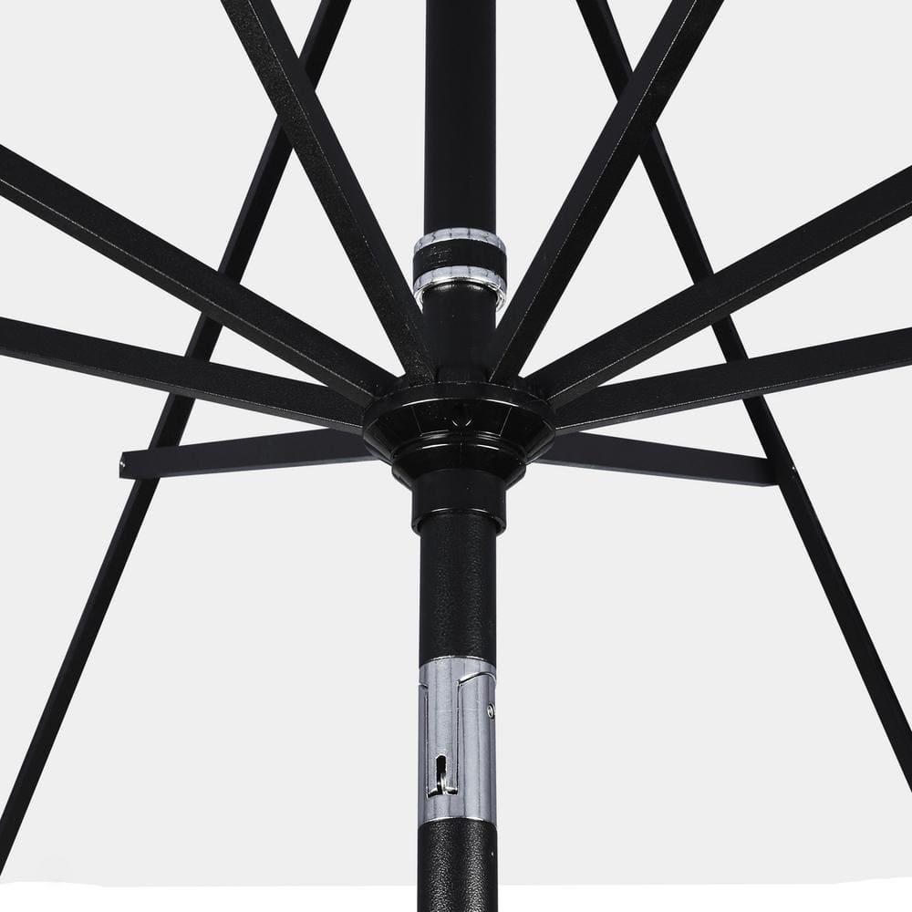 11 ft. Aluminum Collar Tilt Double Vented Patio Umbrella in Champagne Olefin