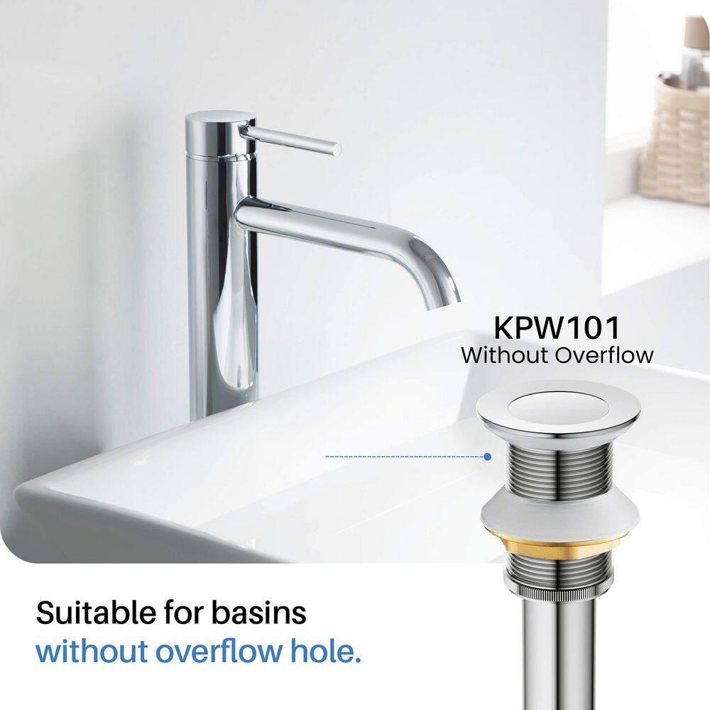 KIBI C-KBF1009CH-KPW101CH Circular Vessel Sink Faucet Single-handle Bathroom Faucet