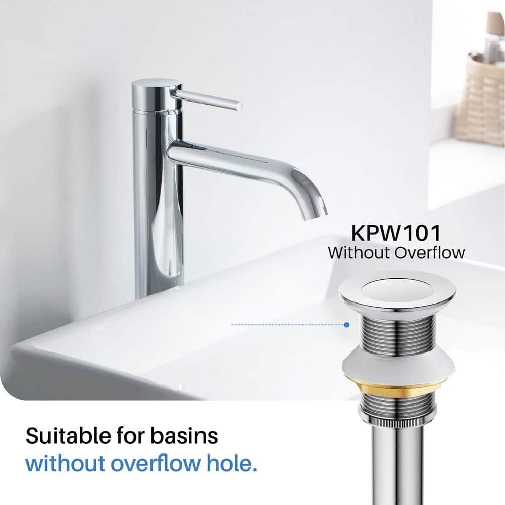 KIBI C-KBF1009CH-KPW101CH Circular Vessel Sink Faucet Single-handle Bathroom Faucet