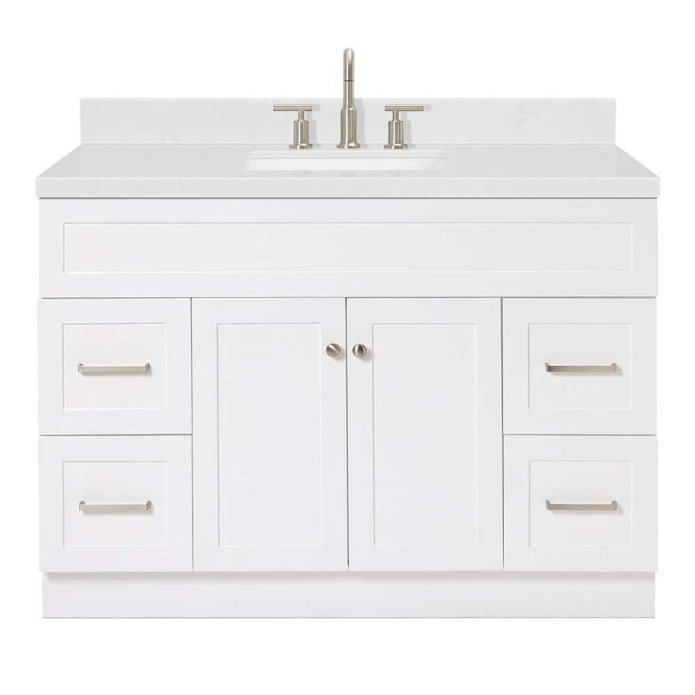 Ariel F048scqrvo Hamlet 48" Free Standing Single Basin Vanity Set - White