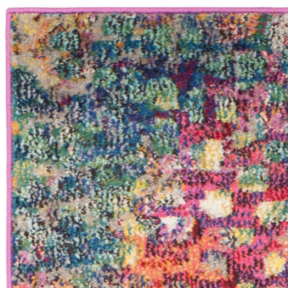 Monaco MNC225 Power Loomed Indoor Runner Rug - Pink/Multi - 2'2"x10' - Safavieh