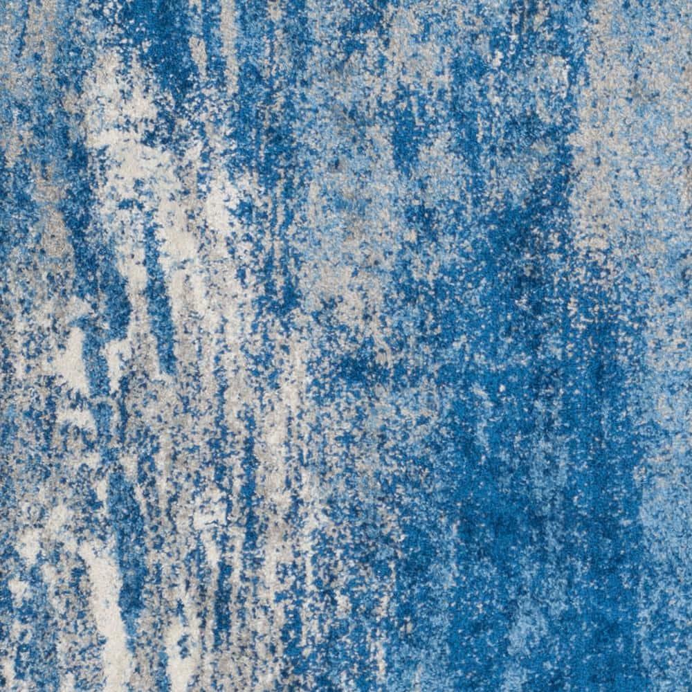 Adirondack ADR112 Machine Made Indoor Area Rug - Silver/Blue - 4'x4' - Safavieh