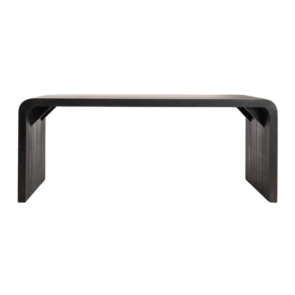 Storied Home Waterfall Edge Coffee Table Black