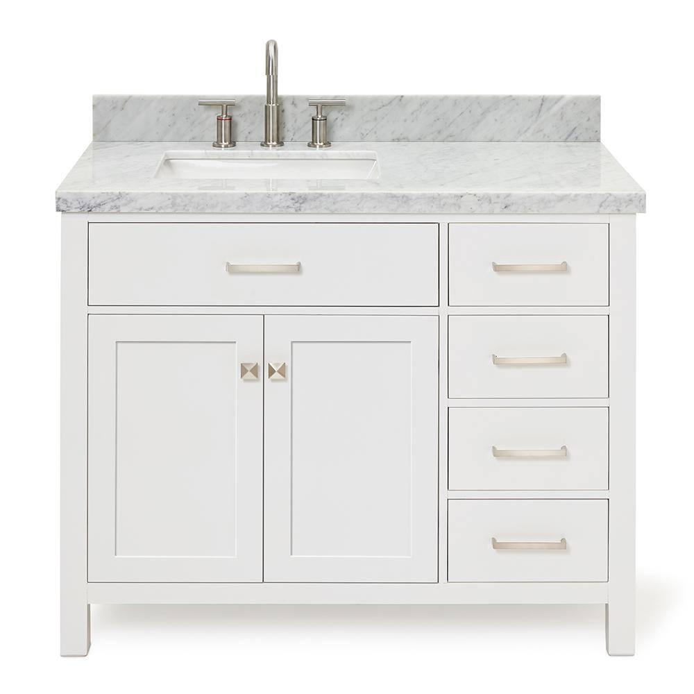 Ariel H036slcqrvo Bristol 36" Free Standing Single Basin Vanity Set - White