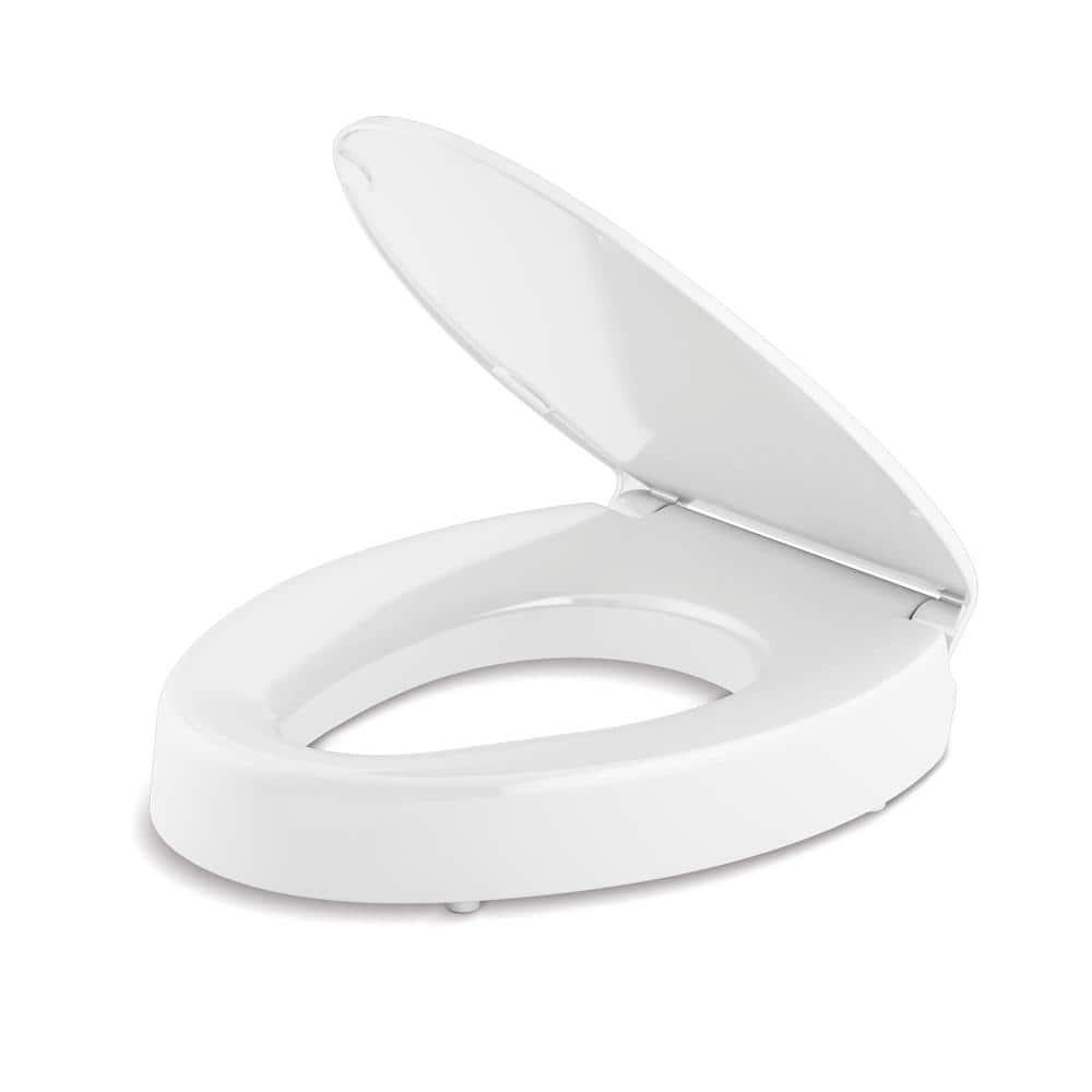 Hyten Elevated Toilet Seat with Quiet-Close Lid and Seat and Grip-Tight Bumpers
